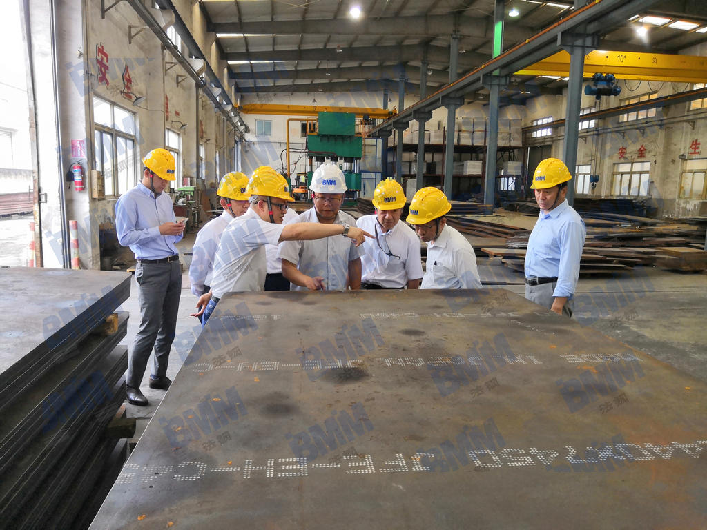 法鋼相關部門負責人陪同JFE鋼鐵高層在廠區(qū)內(nèi)參觀3